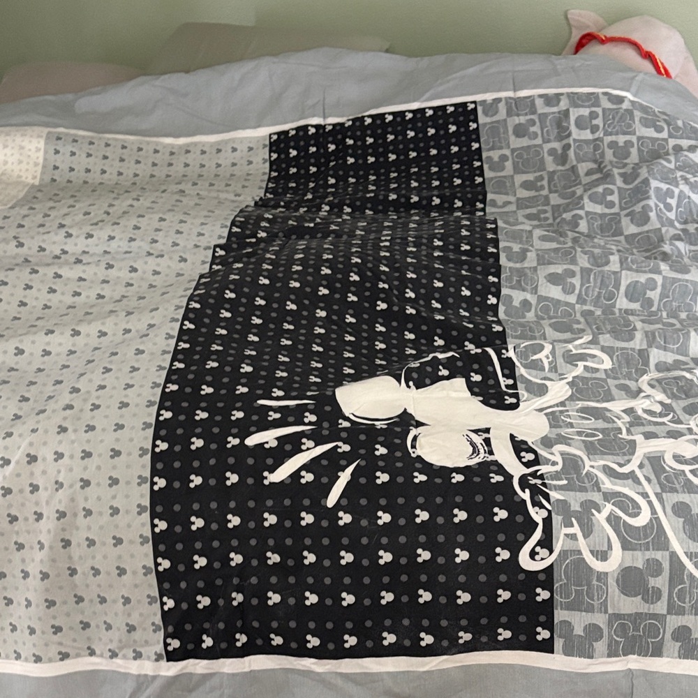 Grey and Black Mickey Pattern Comforter - Disney-Inspired Home Bedding - Picture 2 of 6